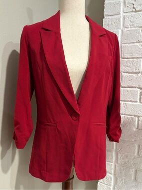 Stooshy Classic Red Women's Blazer Jacket